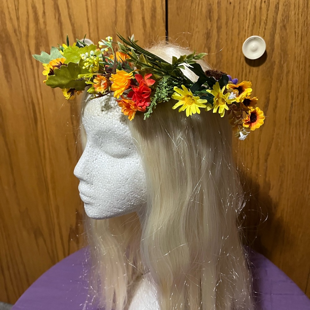 Floral Crown with Multicolor Flowers